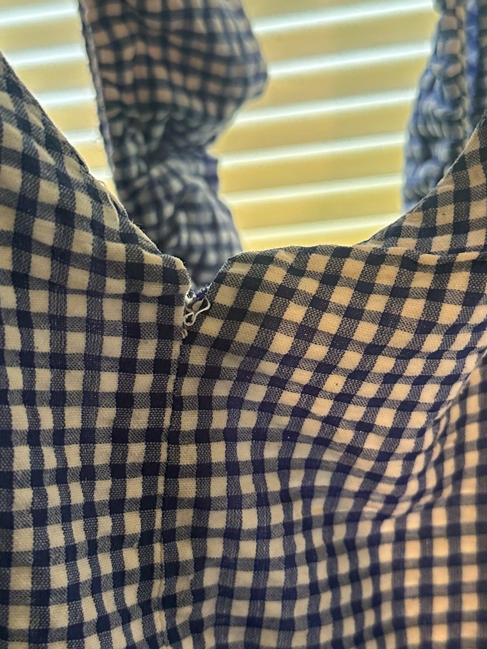 Old Navy XXL Blue Gingham Square-Neck Tiered Midi Dress - Picture 12 of 12